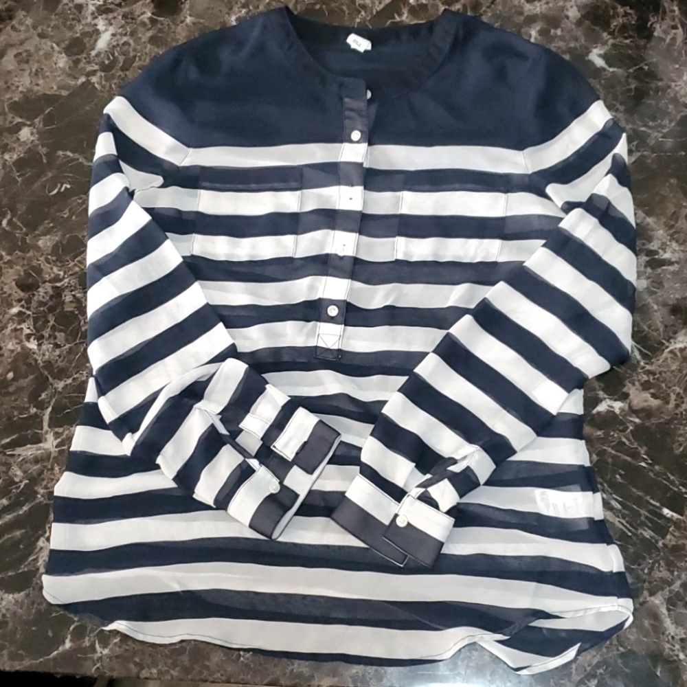 Women's long sleeve sheer shirt